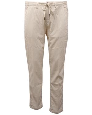 BRIGLIA Slim-Fit Trousers - Natural