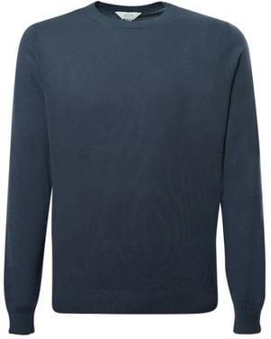 Malo Truien & Vesten ,Blauw ,Katoen Trui Met Ronde Hals