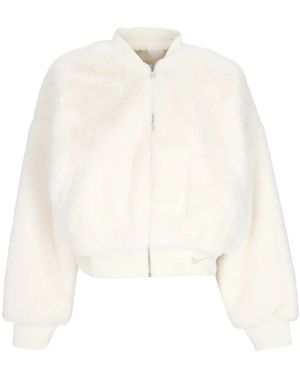 Nike Fur W Sportswear Reversible Faux Fur Bomber - White
