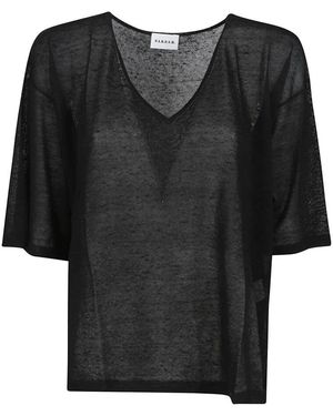 P.A.R.O.S.H. V-Neck Knitwear - Black