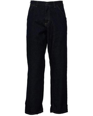 Carhartt Broeken ,Blauw ,Katoen Single Knee Pant - Zwart