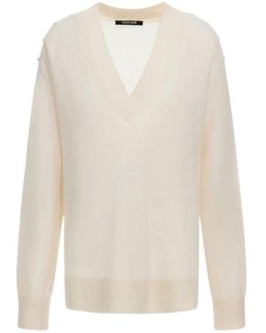 Roberto Cavalli V-Neck Knitwear - Blanco