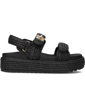 Steve Madden Schwarze Flache Sandalen Mit Plateausohle