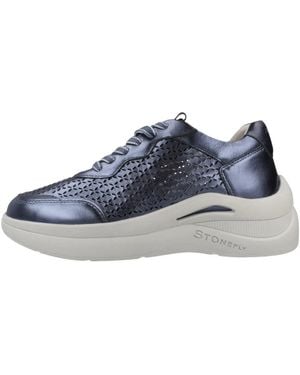 Stonefly Rocha 8 Gelamineerd Leer - Blauw