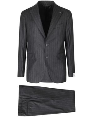 Tagliatore Abito Gessato - Zwart