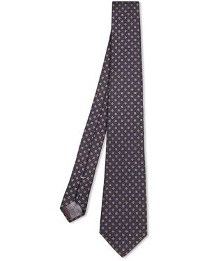 Canali Accessoires ,Blauw ,Klassieke Stropdas - Paars