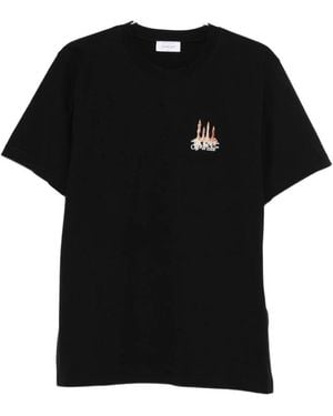 Off-White c/o Virgil Abloh Grafische Print Crew Neck Katoenen T-Shirt - Zwart