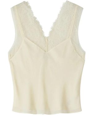 Patrizia Pepe Sleeveless Tops - Natural