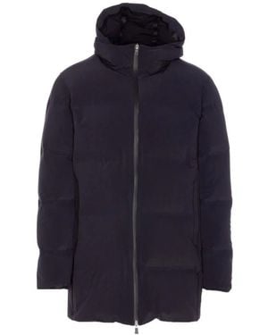 Herno Jassen ,Zwart ,Polyester Long New Impact Jacket - Blauw