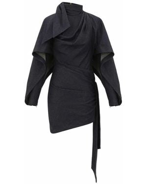 Zimmermann Kleedjes ,Blauw ,Denim Valiant Draped Denim Mini - Zwart