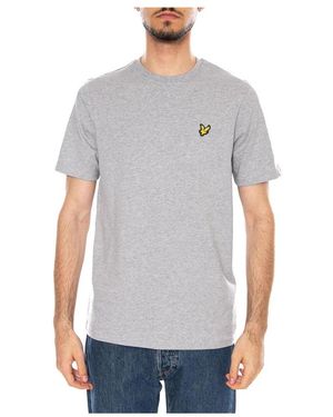 Lyle & Scott Baumwoll-T-Shirt Mit Rundhalsausschnitt - Grau