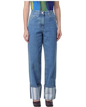 Sunnei Stilvolle Highwaisted Jeans Mit Manschetten - Blau