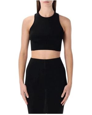 Rick Owens Cropped Tank Top - Schwarz