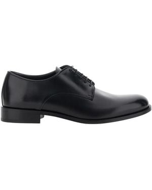 Giorgio Armani Schoenen ,Zwart ,Leer Leren Derby Schoenen - Blauw