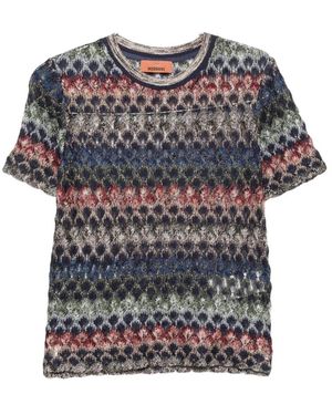 Missoni Trui Met Ronde Hals - Grijs