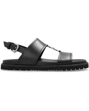 Versace Flat Sandals - Black