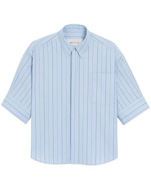 Ami Paris Adjusted Shirt With Brushed Ami De Coeur - Blau