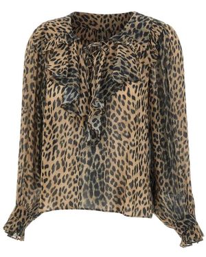 RIXO London Overhemden ,Bruin ,Katoen Milia Blouse