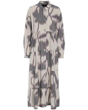 Bitte Kai Rand Kleedjes ,Veelkleurig ,Iki Long Dress - Grijs