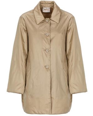 Marella Single-Breasted Coats - Neutro