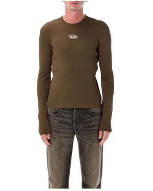 DIESEL Round-Neck Knitwear - Marron