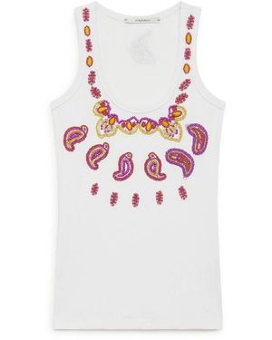 Maliparmi Sleeveless Tops - White