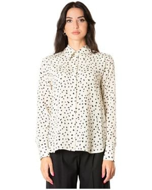 Max Mara Overhemden ,Wit ,Pagine Print Shirt