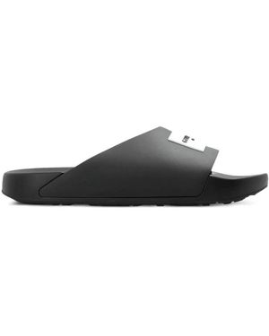 Givenchy Flache Slide Sandalen - Schwarz