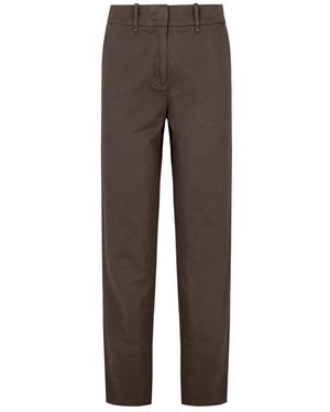 Bomboogie Slim Fit Chino Broek Van Geverfd Katoensatijn - Bruin