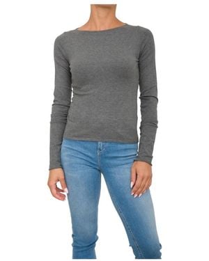 Marella Long Sleeve T-Shirts - Grey