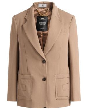 Elisabetta Franchi Blazers - Natural