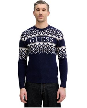 Guess Round-Neck Knitwear - Azul