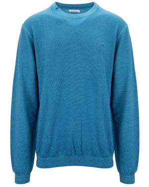 Sun 68 Round-Neck Knitwear - Blue
