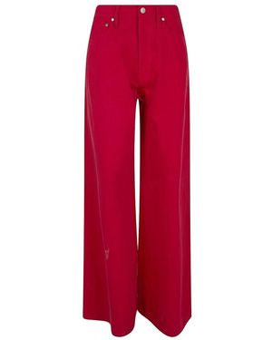 Ralph Lauren Collen Wide-Leg Jean - Rood