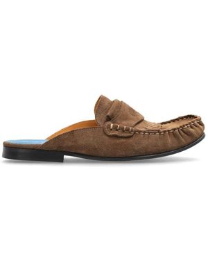 Marni Schoenen ,Bruin ,Leer Leren Slippers