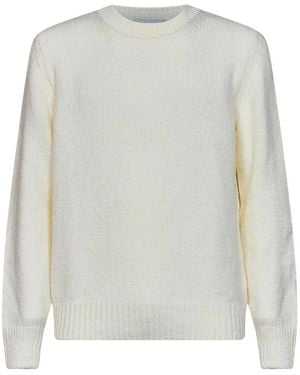 D4.0 Rundhals-Strickware - Weiß