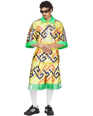 adidas Fitness ,Geel ,Polyester Chavarria Aop Keepersshirt - Wit