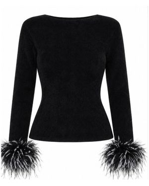 Self-Portrait Long Sleeve Tops - Negro