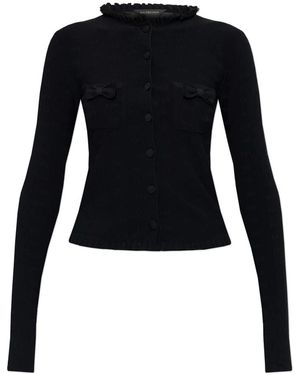 Balenciaga Truien & Vesten ,Zwart ,Leer Getailleerd Vest