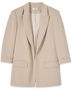 Oltre Gerader Blazer Mit Dreiviertelärmeln - Natur