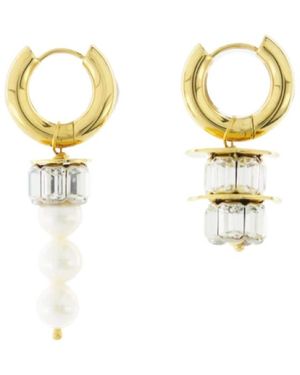 Timeless Pearly Earrings - Metálico