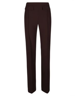 Elisabetta Franchi Slim-Fit Trousers - Brown