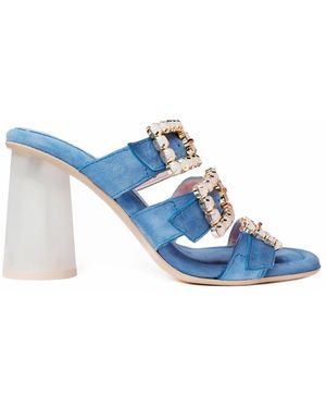 Ras Heeled Mules - Blauw