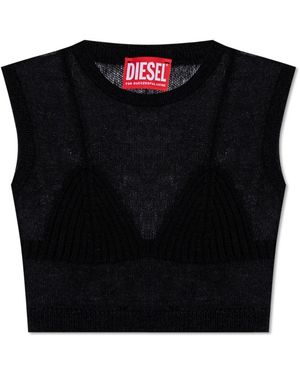 DIESEL Sleeveless Tops - Nero