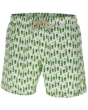 MC2 Saint Barth Badmode ,Veelkleurig ,Polyester Lighting Micro Fantasy Zwemshorts - Groen