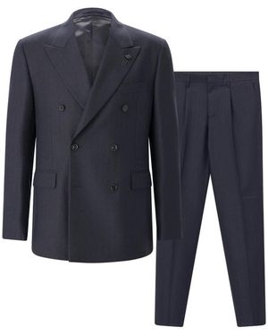 Lardini Double Breasted Suit - Blauw