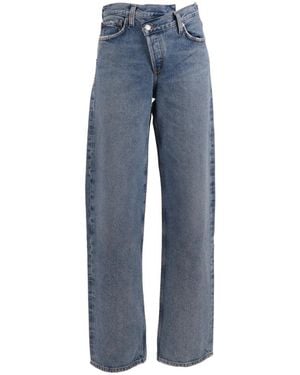 Agolde Jeans Met Gekruiste Sluiting - Blauw