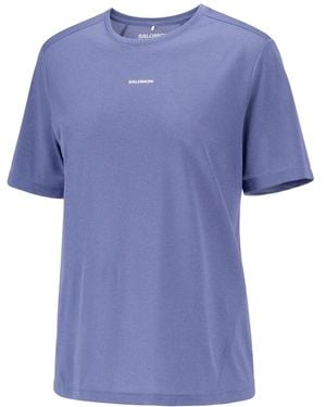 Salomon Tops ,Blauw ,Polyester Shakeout Core T-Shirt
