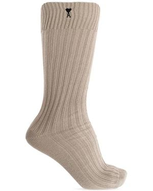 Ami Paris Socks - Brown