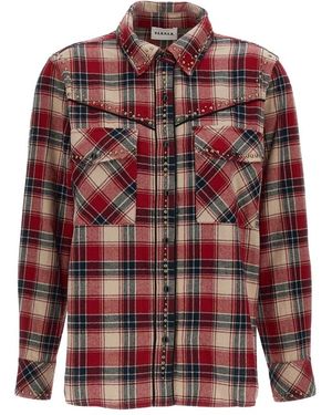 P.A.R.O.S.H. Overhemden ,Veelkleurig ,Katoen Cowboy Shirt - Rood